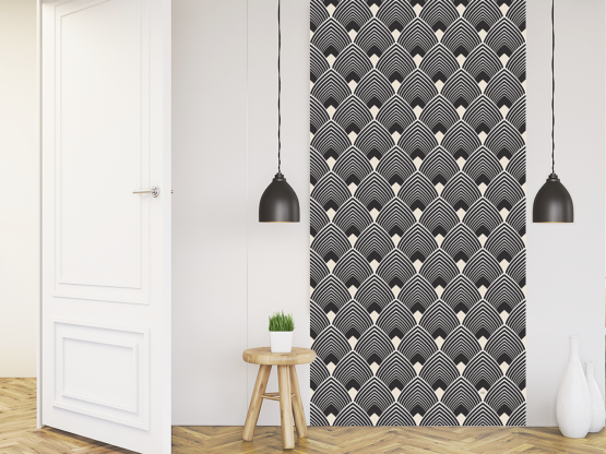 Papier peint adhésif Majestic Noir 80 CM - PPV-MAJ-BK - Le Grand Cirque