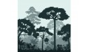Papier peint panoramique adhésif Douanier Rousseau Vert sauge - PNV-DOU-VS - Le Grand Cirque