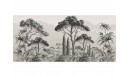 Papier peint panoramique adhésif Jardin méditerranéen Grisé - PNV-JAR-GR - Le Grand Cirque