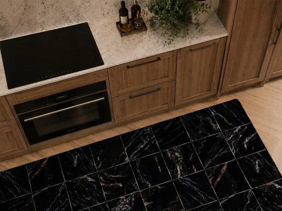Tapis vinyle Marbre Noir - TAV-MAR-BK - Le Grand Cirque