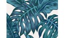 Tapis vinyle Palmeraie Bleu paon - TAV-PAL-PA - Le Grand Cirque