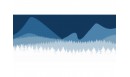 Tapis vinyle Forêt de sapins Bleu - TAV-SAP-BU - Le Grand Cirque