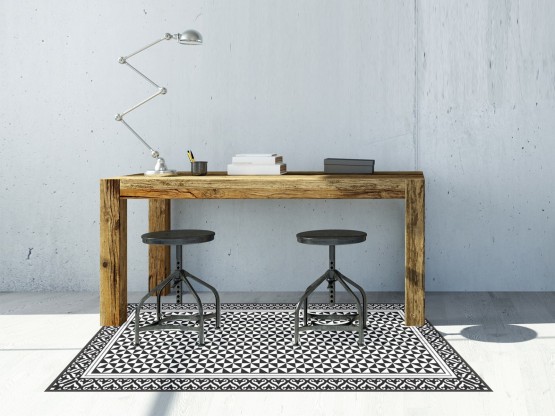 Tapis vinyle Alcazar Noir - TAV-ALC-BK - Le Grand Cirque