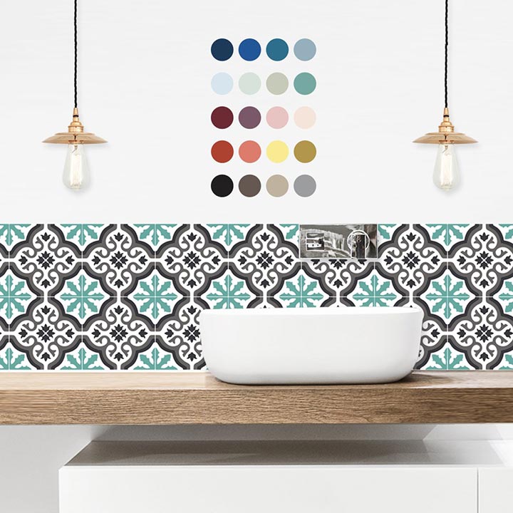 Crédence salle de bain personnalisable en couleurs et dimensions